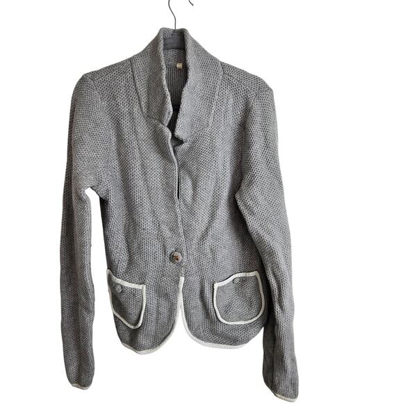 Moth Anthropologie Sweater Knit Sweater Women XL Gray Sweater Blazer Womens - Picture 1 of 8